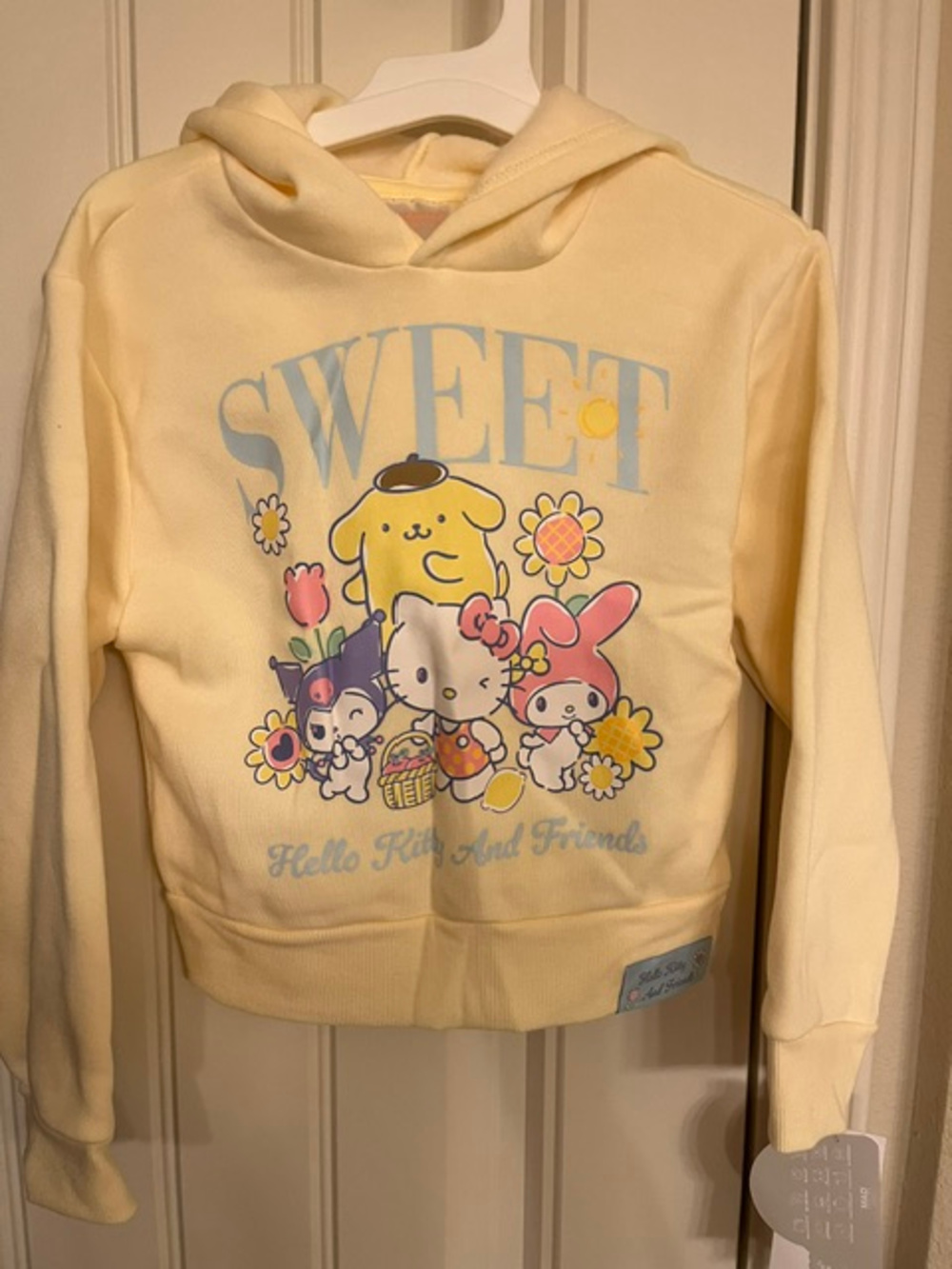 Hello Kitty And Friends Sanrio Hoodie Sweatshirt Cream Size Xs 4/5